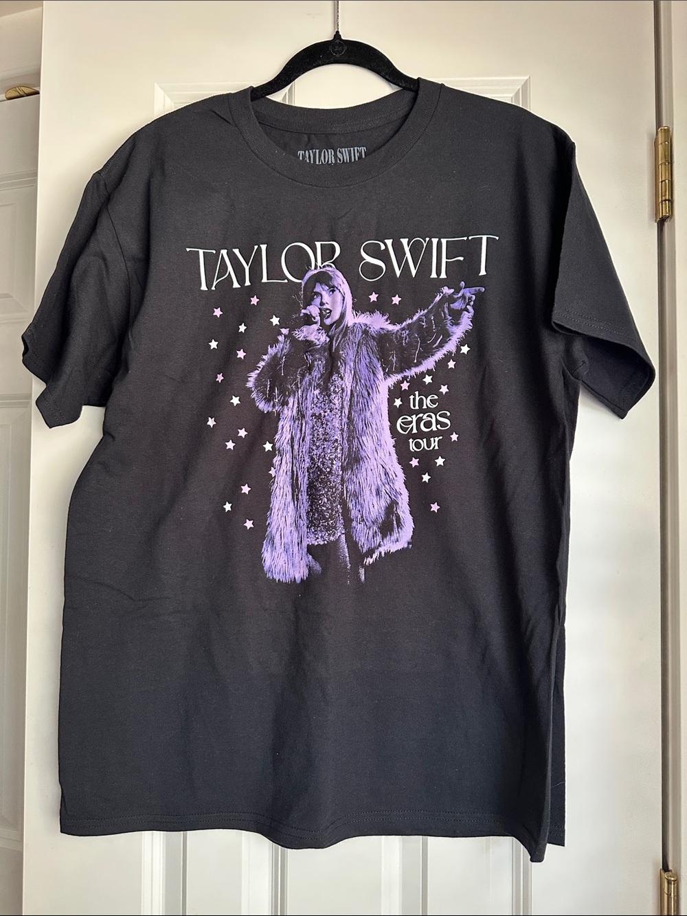 Official Taylor Swift Black Tee with Purple Midnights Tour Graphic